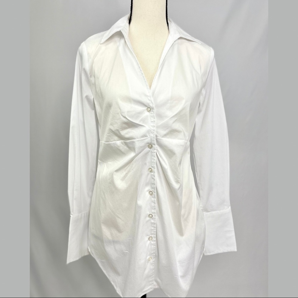 NWT Calvin Klein Jeans White Button Down Blouse